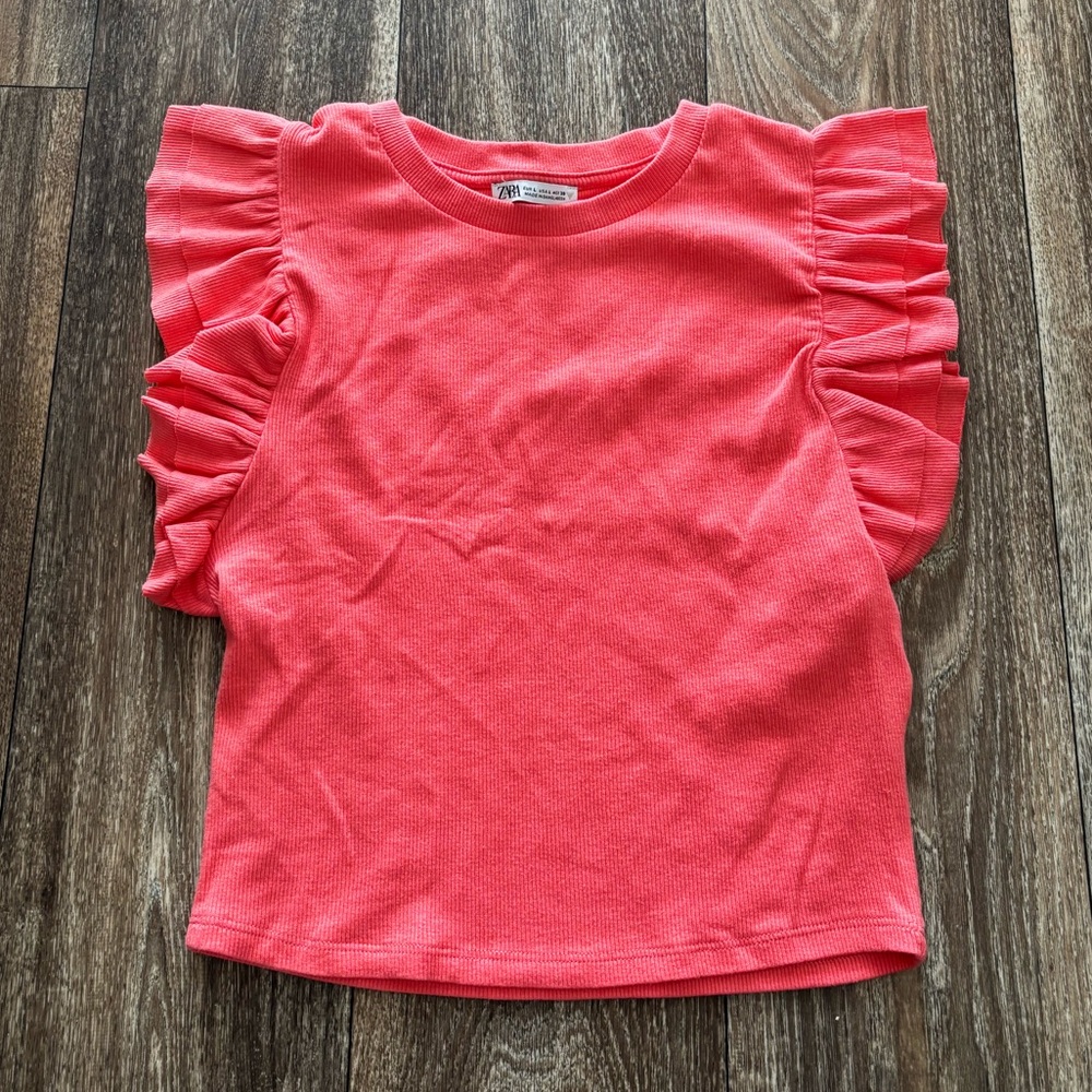 Zara Ruffled Sleeve Tee